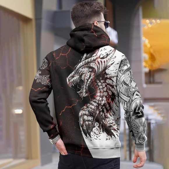 🎉🎉Host Pick🎉🎉 Men’s Hoodie — Dragon size M NWT - Picture 2 of 5